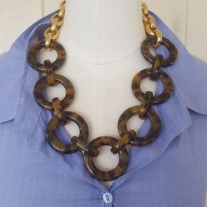 J.crew Tortoise circle necklace
